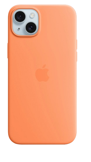 Чохол silicone case with MagSafe для iPhone 15 (Original Quality) Orange Sorbet
